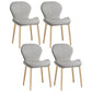 Leather Contemporary Home Side Chair Wingback Matte Finish Dining Chair Light Gray 4 Piece Set Brass Gold Clearhalo ' kitchen&dining_furn' 'Dining Chairs' 'Dining Tables & Seating' 'dining_chair' 'furn' 'furn_dining_chair' 'Furniture' 'furniture_dining_chair' 'Kitchen & Dining Furniture' 'kitchen' 3827268