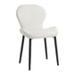Leather Contemporary Home Side Chair Wingback Matte Finish Dining Chair White 1 Piece Black Clearhalo ' kitchen&dining_furn' 'Dining Chairs' 'Dining Tables & Seating' 'dining_chair' 'furn' 'furn_dining_chair' 'Furniture' 'furniture_dining_chair' 'Kitchen & Dining Furniture' 'kitchen' 3827272