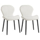 Leather Contemporary Home Side Chair Wingback Matte Finish Dining Chair White 2 Piece Set Black Clearhalo ' kitchen&dining_furn' 'Dining Chairs' 'Dining Tables & Seating' 'dining_chair' 'furn' 'furn_dining_chair' 'Furniture' 'furniture_dining_chair' 'Kitchen & Dining Furniture' 'kitchen' 3827273