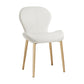 Leather Contemporary Home Side Chair Wingback Matte Finish Dining Chair White 1 Piece Brass Gold Clearhalo ' kitchen&dining_furn' 'Dining Chairs' 'Dining Tables & Seating' 'dining_chair' 'furn' 'furn_dining_chair' 'Furniture' 'furniture_dining_chair' 'Kitchen & Dining Furniture' 'kitchen' 3827275