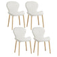 Leather Contemporary Home Side Chair Wingback Matte Finish Dining Chair White 4 Piece Set Brass Gold Clearhalo ' kitchen&dining_furn' 'Dining Chairs' 'Dining Tables & Seating' 'dining_chair' 'furn' 'furn_dining_chair' 'Furniture' 'furniture_dining_chair' 'Kitchen & Dining Furniture' 'kitchen' 3827277