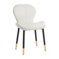 Leather Contemporary Home Side Chair Wingback Matte Finish Dining Chair White 1 Piece Black Gold Clearhalo ' kitchen&dining_furn' 'Dining Chairs' 'Dining Tables & Seating' 'dining_chair' 'furn' 'furn_dining_chair' 'Furniture' 'furniture_dining_chair' 'Kitchen & Dining Furniture' 'kitchen' 3827278