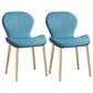 Leather Contemporary Home Side Chair Wingback Matte Finish Dining Chair Blue 2 Piece Set Brass Gold Clearhalo ' kitchen&dining_furn' 'Dining Chairs' 'Dining Tables & Seating' 'dining_chair' 'furn' 'furn_dining_chair' 'Furniture' 'furniture_dining_chair' 'Kitchen & Dining Furniture' 'kitchen' 3827294