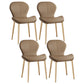 Leather Contemporary Home Side Chair Wingback Matte Finish Dining Chair Coffee 4 Piece Set Brass Gold Clearhalo ' kitchen&dining_furn' 'Dining Chairs' 'Dining Tables & Seating' 'dining_chair' 'furn' 'furn_dining_chair' 'Furniture' 'furniture_dining_chair' 'Kitchen & Dining Furniture' 'kitchen' 3827301