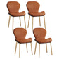 Leather Contemporary Home Side Chair Wingback Matte Finish Dining Chair Orange 4 Piece Set Brass Gold Clearhalo ' kitchen&dining_furn' 'Dining Chairs' 'Dining Tables & Seating' 'dining_chair' 'furn' 'furn_dining_chair' 'Furniture' 'furniture_dining_chair' 'Kitchen & Dining Furniture' 'kitchen' 3827310