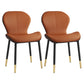 Leather Contemporary Home Side Chair Wingback Matte Finish Dining Chair Orange 2 Piece Set Black Gold Clearhalo ' kitchen&dining_furn' 'Dining Chairs' 'Dining Tables & Seating' 'dining_chair' 'furn' 'furn_dining_chair' 'Furniture' 'furniture_dining_chair' 'Kitchen & Dining Furniture' 'kitchen' 3827312