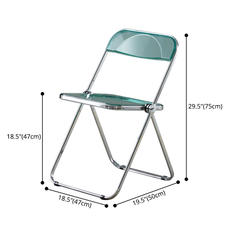 Open Back Dining Side Chair Foldable Armless Dining Chairs with Metal Legs Clearhalo ' kitchen&dining_furn' 'Dining Chairs' 'Dining Tables & Seating' 'dining_chair' 'furn' 'furn_dining_chair' 'Furniture' 'furniture_dining_chair' 'Kitchen & Dining Furniture' 'kitchen' 3827332