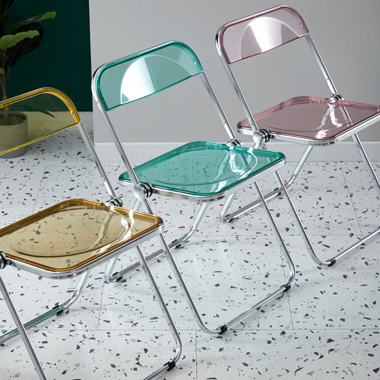 Open Back Dining Side Chair Foldable Armless Dining Chairs with Metal Legs Clearhalo ' kitchen&dining_furn' 'Dining Chairs' 'Dining Tables & Seating' 'dining_chair' 'furn' 'furn_dining_chair' 'Furniture' 'furniture_dining_chair' 'Kitchen & Dining Furniture' 'kitchen' 3827334