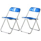 Open Back Dining Side Chair Foldable Armless Dining Chairs with Metal Legs Blue 2 Piece Set Clearhalo ' kitchen&dining_furn' 'Dining Chairs' 'Dining Tables & Seating' 'dining_chair' 'furn' 'furn_dining_chair' 'Furniture' 'furniture_dining_chair' 'Kitchen & Dining Furniture' 'kitchen' 3827335