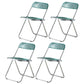 Open Back Dining Side Chair Foldable Armless Dining Chairs with Metal Legs Aqua 4 Piece Set Clearhalo ' kitchen&dining_furn' 'Dining Chairs' 'Dining Tables & Seating' 'dining_chair' 'furn' 'furn_dining_chair' 'Furniture' 'furniture_dining_chair' 'Kitchen & Dining Furniture' 'kitchen' 3827341