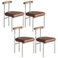 Industrial Style Upholstered Dining Side Chairs Open Back Dining Armless Chairs Brown 4 Piece Set Clearhalo ' kitchen&dining_furn' 'Dining Chairs' 'Dining Tables & Seating' 'dining_chair' 'furn' 'furn_dining_chair' 'Furniture' 'furniture_dining_chair' 'Kitchen & Dining Furniture' 'kitchen' 3827356