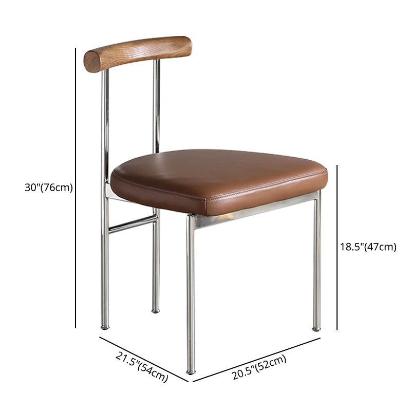 Industrial Style Upholstered Dining Side Chairs Open Back Dining Armless Chairs Clearhalo ' kitchen&dining_furn' 'Dining Chairs' 'Dining Tables & Seating' 'dining_chair' 'furn' 'furn_dining_chair' 'Furniture' 'furniture_dining_chair' 'Kitchen & Dining Furniture' 'kitchen' 3827365
