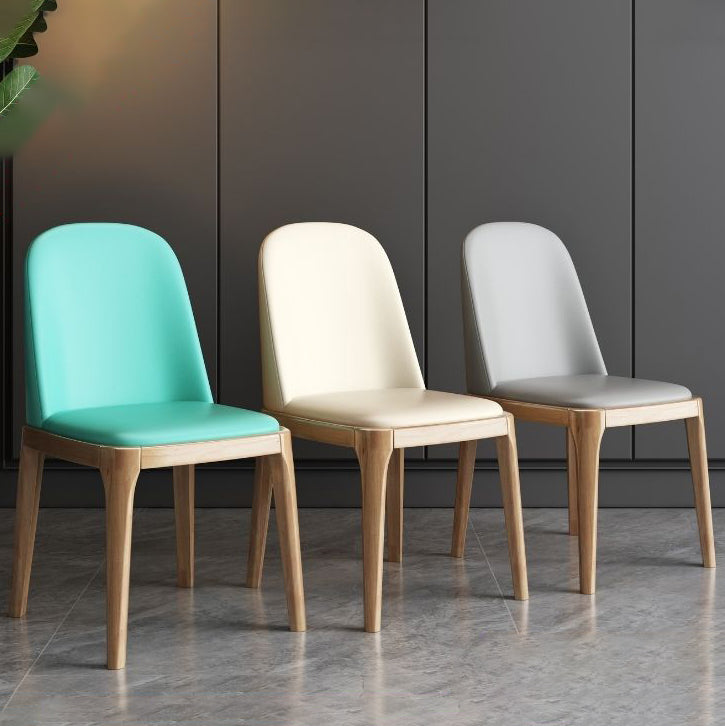 Scandinavian Home Side Chair Parsons Back Wood Armless Dining Room Chair Clearhalo ' kitchen&dining_furn' 'Dining Chairs' 'Dining Tables & Seating' 'dining_chair' 'furn' 'furn_dining_chair' 'Furniture' 'furniture_dining_chair' 'Kitchen & Dining Furniture' 'kitchen' 3827391