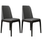 Scandinavian Home Side Chair Parsons Back Wood Armless Dining Room Chair Dark Gray 2 Piece Set Clearhalo ' kitchen&dining_furn' 'Dining Chairs' 'Dining Tables & Seating' 'dining_chair' 'furn' 'furn_dining_chair' 'Furniture' 'furniture_dining_chair' 'Kitchen & Dining Furniture' 'kitchen' 3827398
