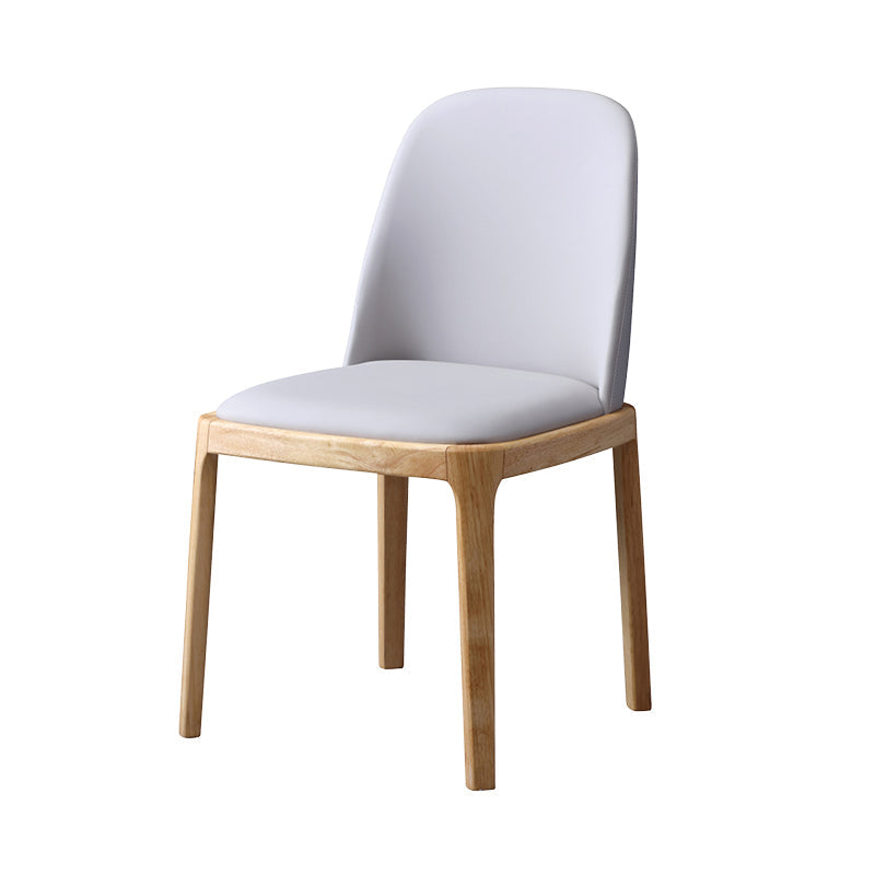 Scandinavian Home Side Chair Parsons Back Wood Armless Dining Room Chair Clearhalo ' kitchen&dining_furn' 'Dining Chairs' 'Dining Tables & Seating' 'dining_chair' 'furn' 'furn_dining_chair' 'Furniture' 'furniture_dining_chair' 'Kitchen & Dining Furniture' 'kitchen' 3827400