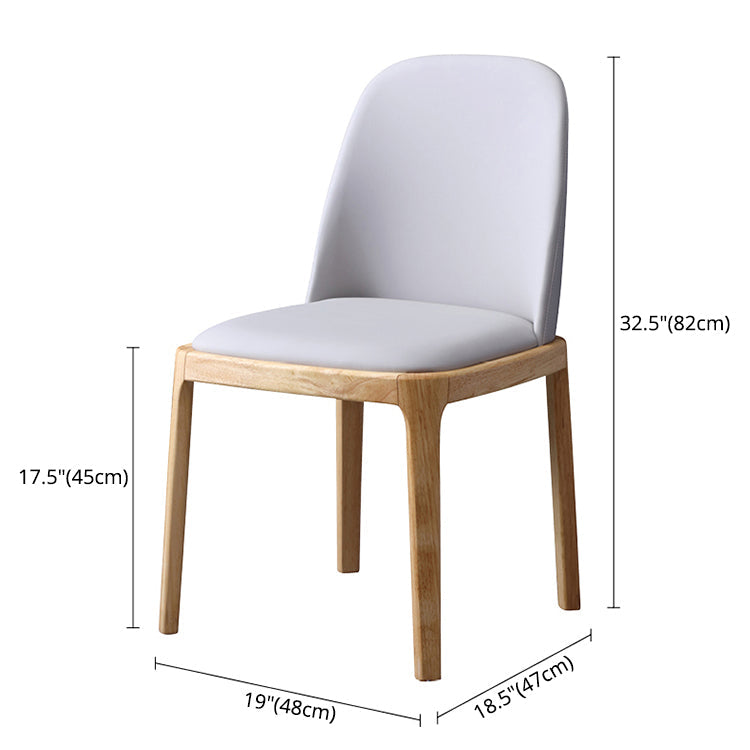 Scandinavian Home Side Chair Parsons Back Wood Armless Dining Room Chair Clearhalo ' kitchen&dining_furn' 'Dining Chairs' 'Dining Tables & Seating' 'dining_chair' 'furn' 'furn_dining_chair' 'Furniture' 'furniture_dining_chair' 'Kitchen & Dining Furniture' 'kitchen' 3827409