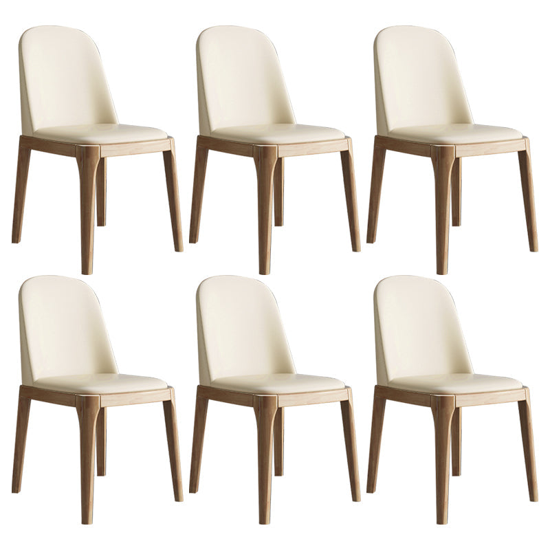 Scandinavian Home Side Chair Parsons Back Wood Armless Dining Room Chair Clearhalo ' kitchen&dining_furn' 'Dining Chairs' 'Dining Tables & Seating' 'dining_chair' 'furn' 'furn_dining_chair' 'Furniture' 'furniture_dining_chair' 'Kitchen & Dining Furniture' 'kitchen' 3827414