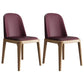 Scandinavian Home Side Chair Parsons Back Wood Armless Dining Room Chair Red 2 Piece Set Clearhalo ' kitchen&dining_furn' 'Dining Chairs' 'Dining Tables & Seating' 'dining_chair' 'furn' 'furn_dining_chair' 'Furniture' 'furniture_dining_chair' 'Kitchen & Dining Furniture' 'kitchen' 3827415