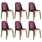 Scandinavian Home Side Chair Parsons Back Wood Armless Dining Room Chair Red 6 Piece Set Clearhalo ' kitchen&dining_furn' 'Dining Chairs' 'Dining Tables & Seating' 'dining_chair' 'furn' 'furn_dining_chair' 'Furniture' 'furniture_dining_chair' 'Kitchen & Dining Furniture' 'kitchen' 3827418