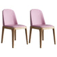 Scandinavian Home Side Chair Parsons Back Wood Armless Dining Room Chair Pink 2 Piece Set Clearhalo ' kitchen&dining_furn' 'Dining Chairs' 'Dining Tables & Seating' 'dining_chair' 'furn' 'furn_dining_chair' 'Furniture' 'furniture_dining_chair' 'Kitchen & Dining Furniture' 'kitchen' 3827419