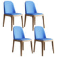 Scandinavian Home Side Chair Parsons Back Wood Armless Dining Room Chair Blue 4 Piece Set Clearhalo ' kitchen&dining_furn' 'Dining Chairs' 'Dining Tables & Seating' 'dining_chair' 'furn' 'furn_dining_chair' 'Furniture' 'furniture_dining_chair' 'Kitchen & Dining Furniture' 'kitchen' 3827429