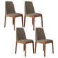 Scandinavian Home Side Chair Parsons Back Wood Armless Dining Room Chair Khaki 4 Piece Set Clearhalo ' kitchen&dining_furn' 'Dining Chairs' 'Dining Tables & Seating' 'dining_chair' 'furn' 'furn_dining_chair' 'Furniture' 'furniture_dining_chair' 'Kitchen & Dining Furniture' 'kitchen' 3827435
