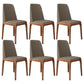 Scandinavian Home Side Chair Parsons Back Wood Armless Dining Room Chair Khaki 6 Piece Set Clearhalo ' kitchen&dining_furn' 'Dining Chairs' 'Dining Tables & Seating' 'dining_chair' 'furn' 'furn_dining_chair' 'Furniture' 'furniture_dining_chair' 'Kitchen & Dining Furniture' 'kitchen' 3827436