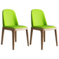 Scandinavian Home Side Chair Parsons Back Wood Armless Dining Room Chair Fluorescent Yellow 2 Piece Set Clearhalo ' kitchen&dining_furn' 'Dining Chairs' 'Dining Tables & Seating' 'dining_chair' 'furn' 'furn_dining_chair' 'Furniture' 'furniture_dining_chair' 'Kitchen & Dining Furniture' 'kitchen' 3827443