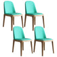 Scandinavian Home Side Chair Parsons Back Wood Armless Dining Room Chair Blue-Green 4 Piece Set Clearhalo ' kitchen&dining_furn' 'Dining Chairs' 'Dining Tables & Seating' 'dining_chair' 'furn' 'furn_dining_chair' 'Furniture' 'furniture_dining_chair' 'Kitchen & Dining Furniture' 'kitchen' 3827447