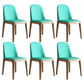 Scandinavian Home Side Chair Parsons Back Wood Armless Dining Room Chair Blue-Green 6 Piece Set Clearhalo ' kitchen&dining_furn' 'Dining Chairs' 'Dining Tables & Seating' 'dining_chair' 'furn' 'furn_dining_chair' 'Furniture' 'furniture_dining_chair' 'Kitchen & Dining Furniture' 'kitchen' 3827448