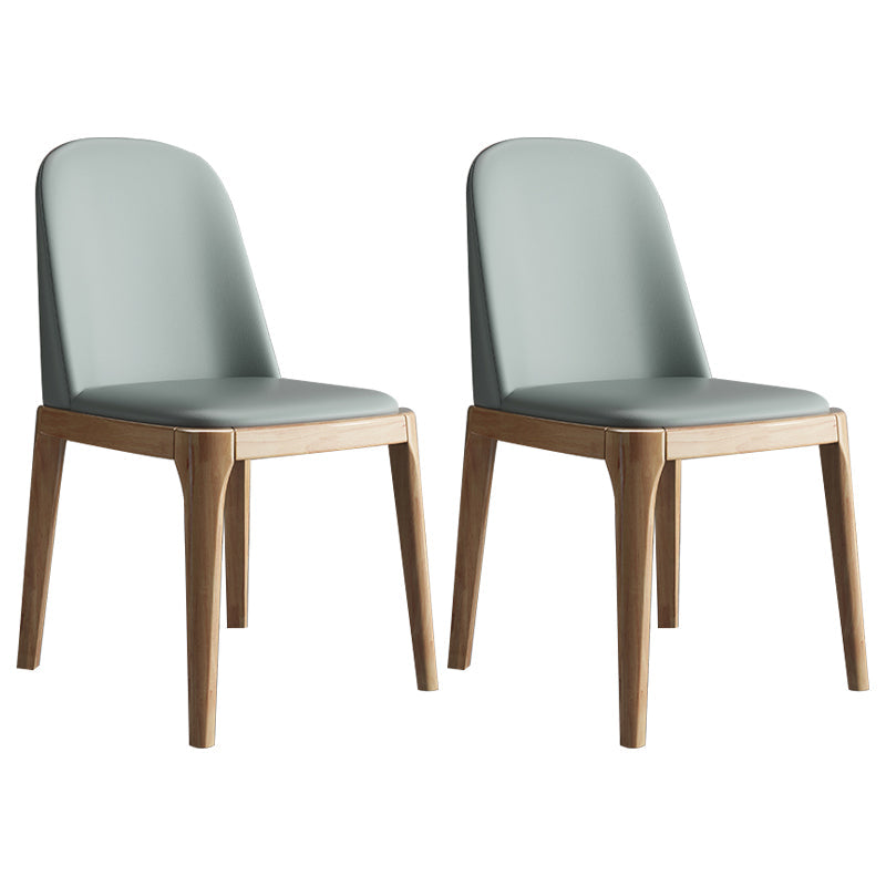 Scandinavian Home Side Chair Parsons Back Wood Armless Dining Room Chair Gray-Blue 2 Piece Set Clearhalo ' kitchen&dining_furn' 'Dining Chairs' 'Dining Tables & Seating' 'dining_chair' 'furn' 'furn_dining_chair' 'Furniture' 'furniture_dining_chair' 'Kitchen & Dining Furniture' 'kitchen' 3827449