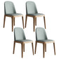 Scandinavian Home Side Chair Parsons Back Wood Armless Dining Room Chair Gray-Blue 4 Piece Set Clearhalo ' kitchen&dining_furn' 'Dining Chairs' 'Dining Tables & Seating' 'dining_chair' 'furn' 'furn_dining_chair' 'Furniture' 'furniture_dining_chair' 'Kitchen & Dining Furniture' 'kitchen' 3827450