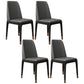 Scandinavian Home Side Chair Parsons Back Wood Armless Dining Room Chair Light Gray-Black 4 Piece Set Clearhalo ' kitchen&dining_furn' 'Dining Chairs' 'Dining Tables & Seating' 'dining_chair' 'furn' 'furn_dining_chair' 'Furniture' 'furniture_dining_chair' 'Kitchen & Dining Furniture' 'kitchen' 3827456