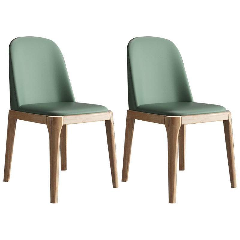 Scandinavian Home Side Chair Parsons Back Wood Armless Dining Room Chair Blackish Green 2 Piece Set Clearhalo ' kitchen&dining_furn' 'Dining Chairs' 'Dining Tables & Seating' 'dining_chair' 'furn' 'furn_dining_chair' 'Furniture' 'furniture_dining_chair' 'Kitchen & Dining Furniture' 'kitchen' 3827458
