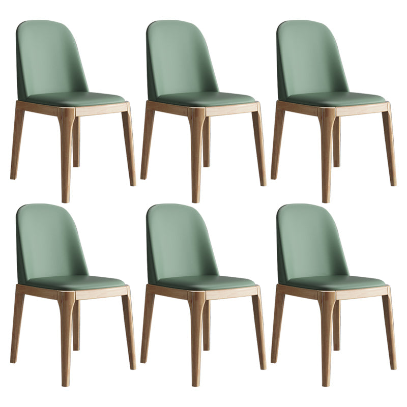 Scandinavian Home Side Chair Parsons Back Wood Armless Dining Room Chair Blackish Green 6 Piece Set Clearhalo ' kitchen&dining_furn' 'Dining Chairs' 'Dining Tables & Seating' 'dining_chair' 'furn' 'furn_dining_chair' 'Furniture' 'furniture_dining_chair' 'Kitchen & Dining Furniture' 'kitchen' 3827460