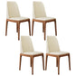 Scandinavian Home Side Chair Parsons Back Wood Armless Dining Room Chair Beige 4 Piece Set Clearhalo ' kitchen&dining_furn' 'Dining Chairs' 'Dining Tables & Seating' 'dining_chair' 'furn' 'furn_dining_chair' 'Furniture' 'furniture_dining_chair' 'Kitchen & Dining Furniture' 'kitchen' 3827462