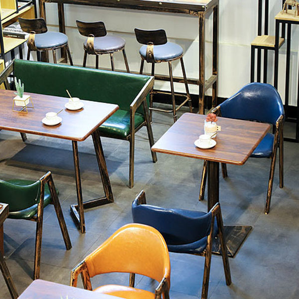 Industrial Style Leather Dining Side Chairs Open Back Dining Armless Chairs Clearhalo ' kitchen&dining_furn' 'Dining Chairs' 'Dining Tables & Seating' 'dining_chair' 'furn' 'furn_dining_chair' 'Furniture' 'furniture_dining_chair' 'Kitchen & Dining Furniture' 'kitchen' 3827479