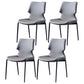 Contemporary Style Leather Dining Chairs Kitchen Armless Chairs with Metal Legs Dark Gray 4 Piece Set Clearhalo ' kitchen&dining_furn' 'Dining Chairs' 'Dining Tables & Seating' 'dining_chair' 'furn' 'furn_dining_chair' 'Furniture' 'furniture_dining_chair' 'Kitchen & Dining Furniture' 'kitchen' 3827485