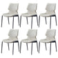 Contemporary Style Leather Dining Chairs Kitchen Armless Chairs with Metal Legs Light Gray 6 Piece Set Clearhalo ' kitchen&dining_furn' 'Dining Chairs' 'Dining Tables & Seating' 'dining_chair' 'furn' 'furn_dining_chair' 'Furniture' 'furniture_dining_chair' 'Kitchen & Dining Furniture' 'kitchen' 3827493