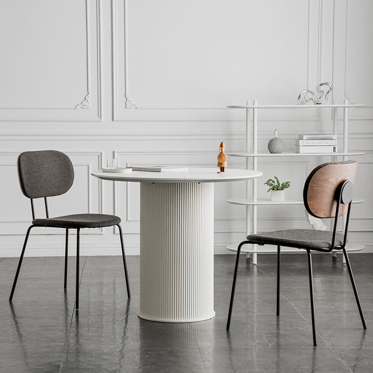 Industrial Style Linen Fabric Dining Chair Open Back Dining Side Armless Chair Clearhalo ' kitchen&dining_furn' 'Dining Chairs' 'Dining Tables & Seating' 'dining_chair' 'furn' 'furn_dining_chair' 'Furniture' 'furniture_dining_chair' 'Kitchen & Dining Furniture' 'kitchen' 3827512