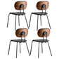 Industrial Style Linen Fabric Dining Chair Open Back Dining Side Armless Chair Walnut 4 Piece Set Clearhalo ' kitchen&dining_furn' 'Dining Chairs' 'Dining Tables & Seating' 'dining_chair' 'furn' 'furn_dining_chair' 'Furniture' 'furniture_dining_chair' 'Kitchen & Dining Furniture' 'kitchen' 3827517