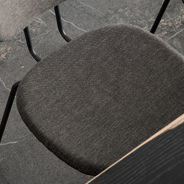 Industrial Style Linen Fabric Dining Chair Open Back Dining Side Armless Chair Clearhalo ' kitchen&dining_furn' 'Dining Chairs' 'Dining Tables & Seating' 'dining_chair' 'furn' 'furn_dining_chair' 'Furniture' 'furniture_dining_chair' 'Kitchen & Dining Furniture' 'kitchen' 3827518