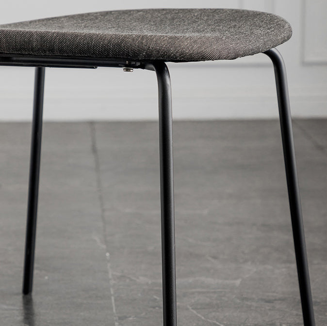 Industrial Style Linen Fabric Dining Chair Open Back Dining Side Armless Chair Clearhalo ' kitchen&dining_furn' 'Dining Chairs' 'Dining Tables & Seating' 'dining_chair' 'furn' 'furn_dining_chair' 'Furniture' 'furniture_dining_chair' 'Kitchen & Dining Furniture' 'kitchen' 3827519