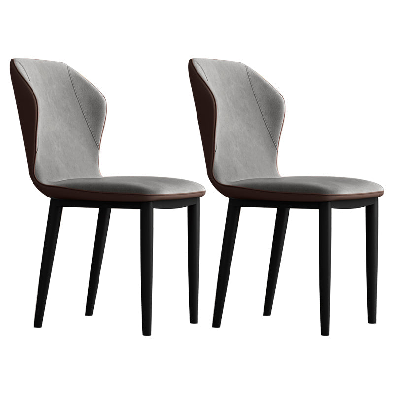 Upholstered Scandinavian Home Side Chair Wingback Matte Finish Dining Chair Grey 2 Piece Set Clearhalo ' kitchen&dining_furn' 'Dining Chairs' 'Dining Tables & Seating' 'dining_chair' 'furn' 'furn_dining_chair' 'Furniture' 'furniture_dining_chair' 'Kitchen & Dining Furniture' 'kitchen' 3827529