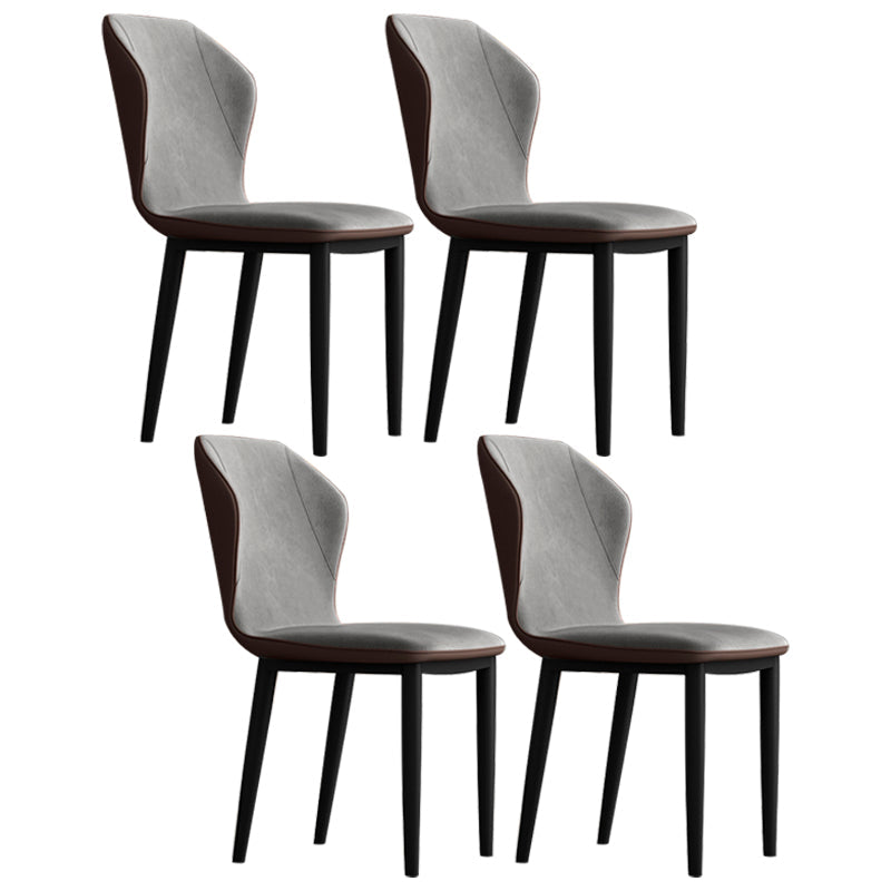 Upholstered Scandinavian Home Side Chair Wingback Matte Finish Dining Chair Grey 4 Piece Set Clearhalo ' kitchen&dining_furn' 'Dining Chairs' 'Dining Tables & Seating' 'dining_chair' 'furn' 'furn_dining_chair' 'Furniture' 'furniture_dining_chair' 'Kitchen & Dining Furniture' 'kitchen' 3827530