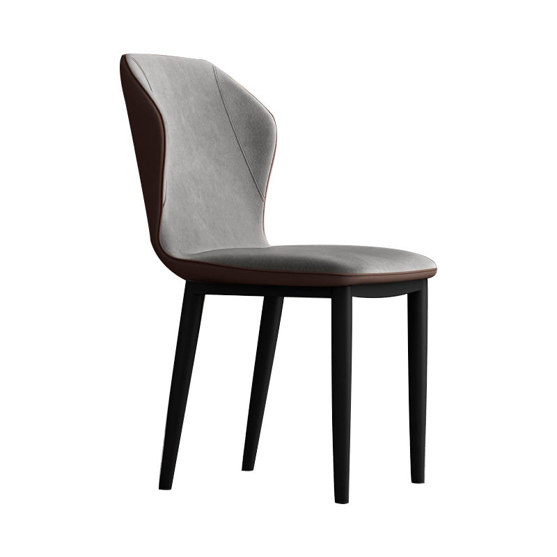 Upholstered Scandinavian Home Side Chair Wingback Matte Finish Dining Chair Clearhalo ' kitchen&dining_furn' 'Dining Chairs' 'Dining Tables & Seating' 'dining_chair' 'furn' 'furn_dining_chair' 'Furniture' 'furniture_dining_chair' 'Kitchen & Dining Furniture' 'kitchen' 3827534
