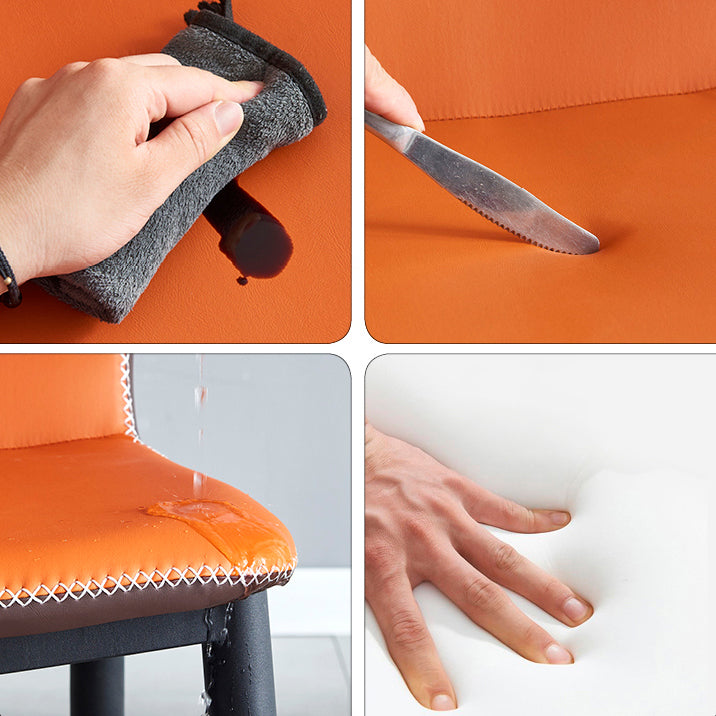 Upholstered Scandinavian Home Side Chair Wingback Matte Finish Dining Chair Clearhalo ' kitchen&dining_furn' 'Dining Chairs' 'Dining Tables & Seating' 'dining_chair' 'furn' 'furn_dining_chair' 'Furniture' 'furniture_dining_chair' 'Kitchen & Dining Furniture' 'kitchen' 3827541