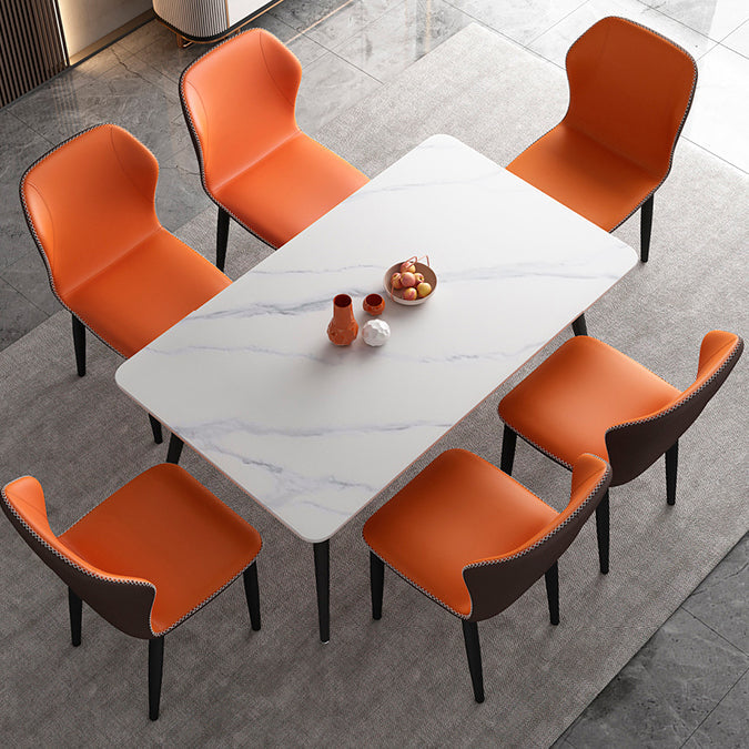 Upholstered Scandinavian Home Side Chair Wingback Matte Finish Dining Chair Clearhalo ' kitchen&dining_furn' 'Dining Chairs' 'Dining Tables & Seating' 'dining_chair' 'furn' 'furn_dining_chair' 'Furniture' 'furniture_dining_chair' 'Kitchen & Dining Furniture' 'kitchen' 3827551