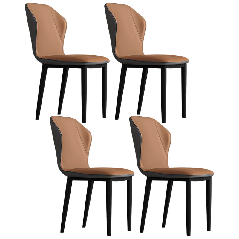 Upholstered Scandinavian Home Side Chair Wingback Matte Finish Dining Chair Khaki 4 Piece Set Clearhalo ' kitchen&dining_furn' 'Dining Chairs' 'Dining Tables & Seating' 'dining_chair' 'furn' 'furn_dining_chair' 'Furniture' 'furniture_dining_chair' 'Kitchen & Dining Furniture' 'kitchen' 3827563