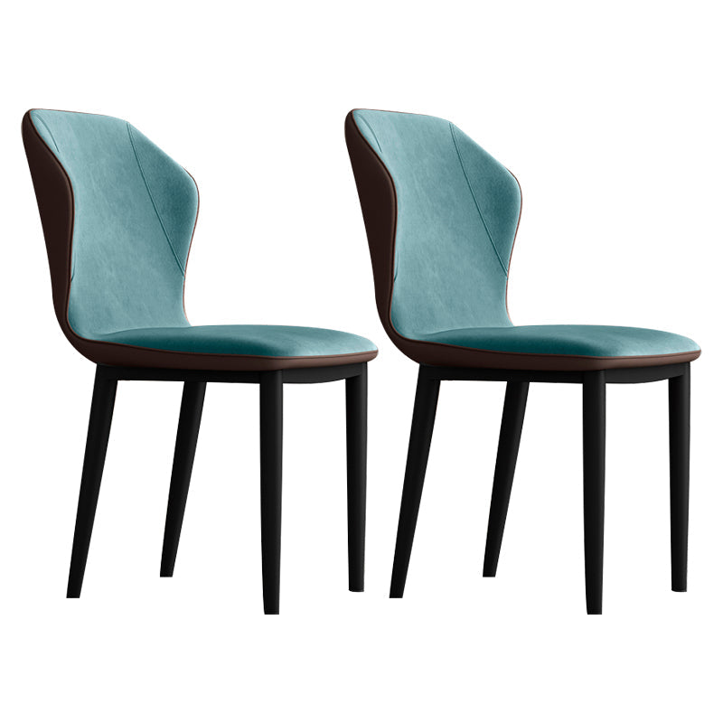 Upholstered Scandinavian Home Side Chair Wingback Matte Finish Dining Chair Purplish Blue 2 Piece Set Clearhalo ' kitchen&dining_furn' 'Dining Chairs' 'Dining Tables & Seating' 'dining_chair' 'furn' 'furn_dining_chair' 'Furniture' 'furniture_dining_chair' 'Kitchen & Dining Furniture' 'kitchen' 3827568